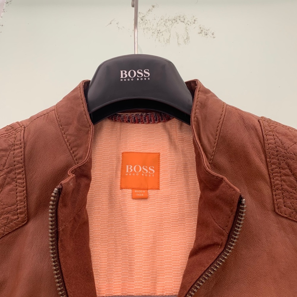 Hugo Boss Orange Mens Leather Jacket